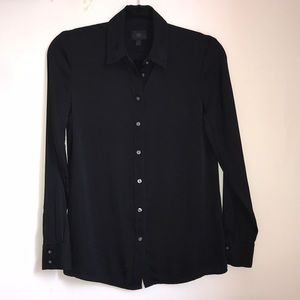 Banana republic silk collared button up